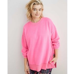 Aerie Pink Oversized Coziest Desert Sweatshirt M